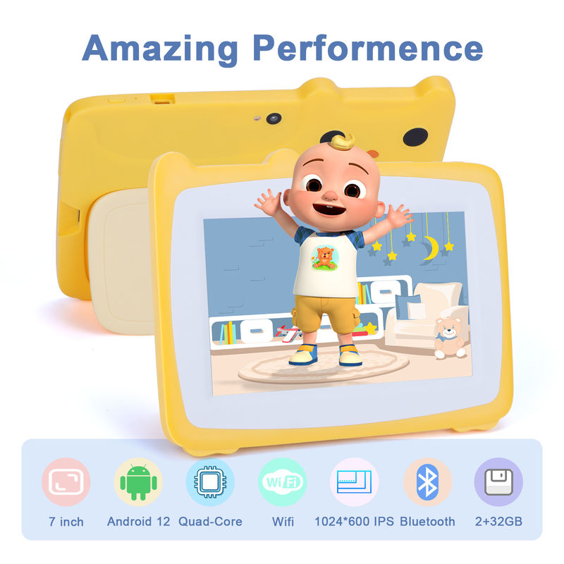 C ý tưởng 7 inch trẻ em màn hình cảm ứng máy tính bảng camera kép màn hình độ nét cao 2 + 32G màu vàng