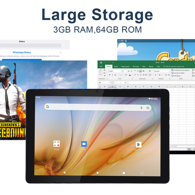 C Idea Tablet giáo dục cho sinh viên Android 12 Tablet 10 inch với Google Play 64GB ROM 3GB RAM 128GB