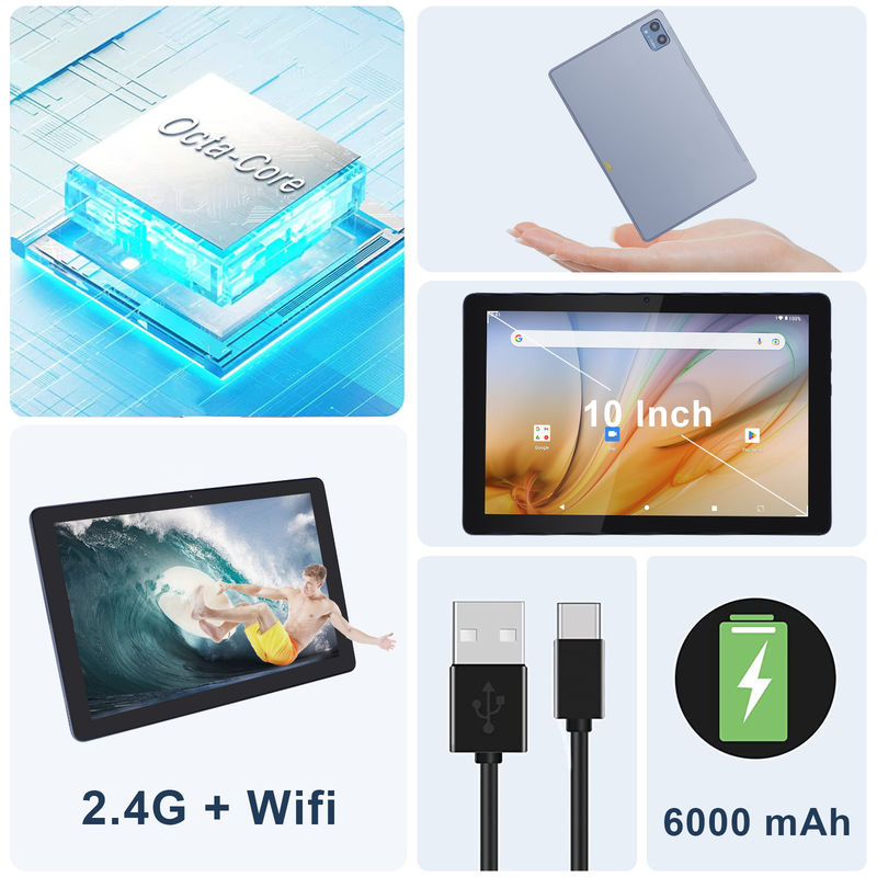 C Idea Tablet giáo dục cho sinh viên Android 12 Tablet 10 inch với Google Play 64GB ROM 3GB RAM 128GB