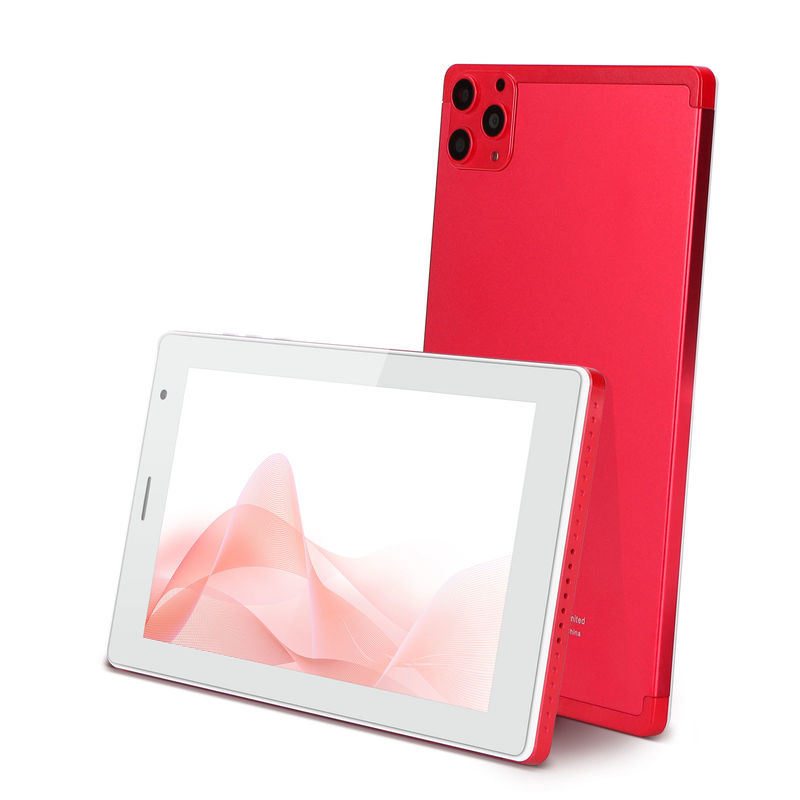C ý tưởng 7 Inch Tablet PC 8GB RAM 512GB ROM Quad Core Processor Camera kép WiFi / BT cho thanh thiếu niên với vỏ CM513 (màu đỏ)