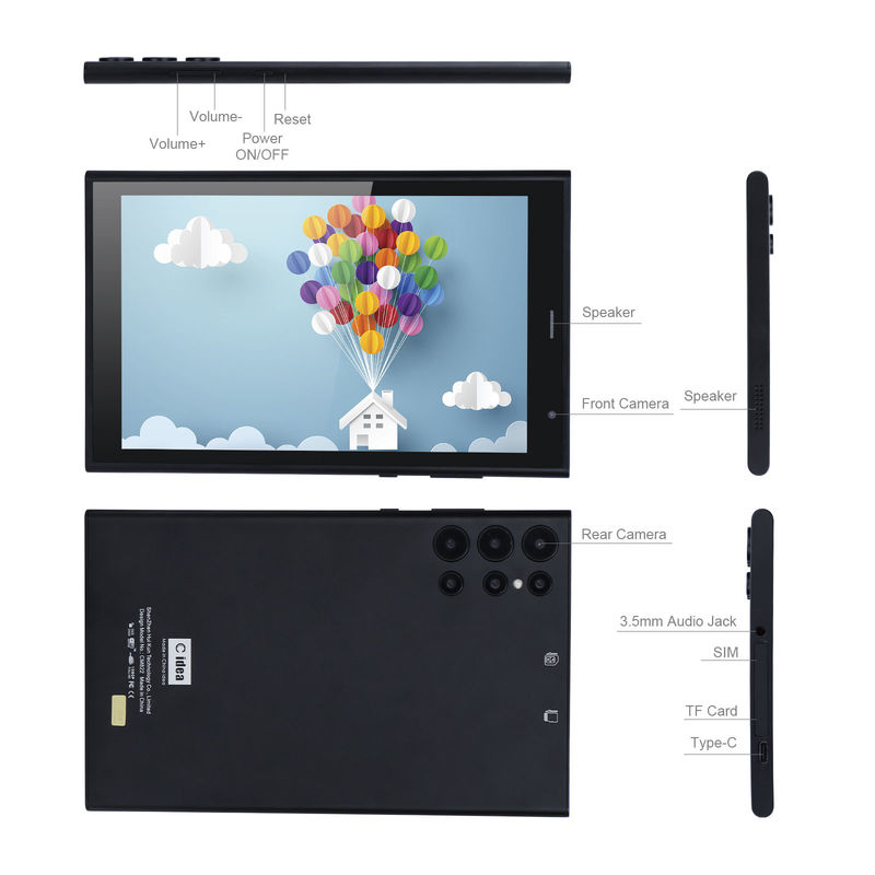 C ý tưởng Máy tính bảng Android 8 inch 8GB RAM 512GB ROM Quad Core 800 * 1280 HD Máy tính bảng với WIFI / SIM Card CM822 (Mắt)