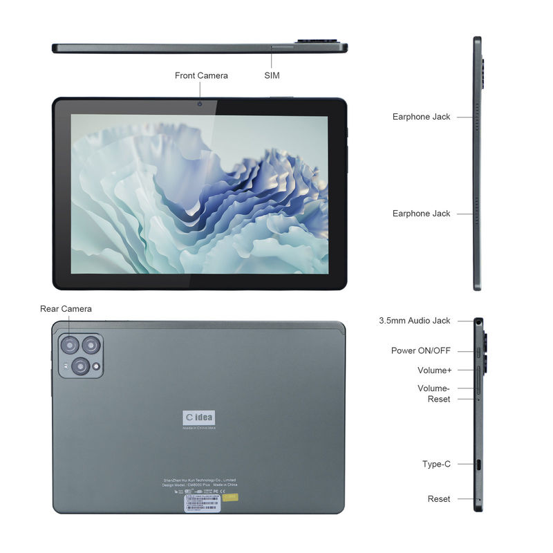 C ý tưởng 10 Smart Tablet PC Bộ xử lý mạnh mẽ Thời gian sử dụng pin dài Hình ảnh chất lượng cao CM8000plus