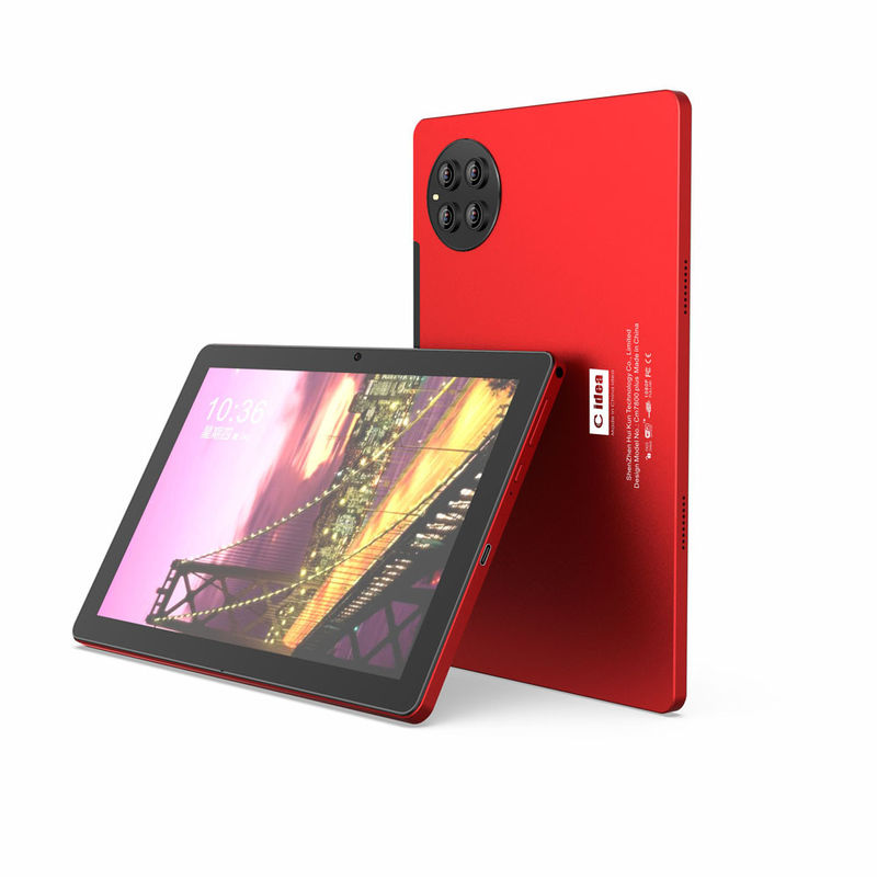 C ý tưởng máy tính bảng Android Đỏ 10 inch Camera kép 512GB Cung cấp bộ nhớ lớn Sim Card Tablet với bàn phím CM7800