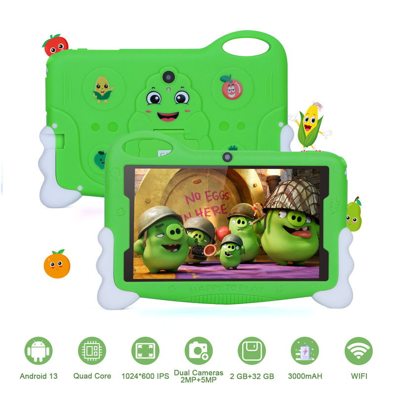 C ý tưởng Trẻ em Học sinh Study Tablet 7 Inch Cute Long Battery Life 32GB Storage 2MP + 5MP Camera kép CM90 Xanh