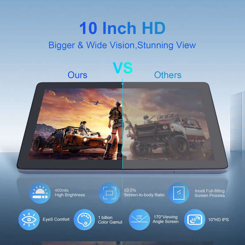 C ý tưởng 3GB RAM 64GB ROM 10 Inch Android Tablet PC 512GB Expand HD IPS Display CM9000 Không gian Xám