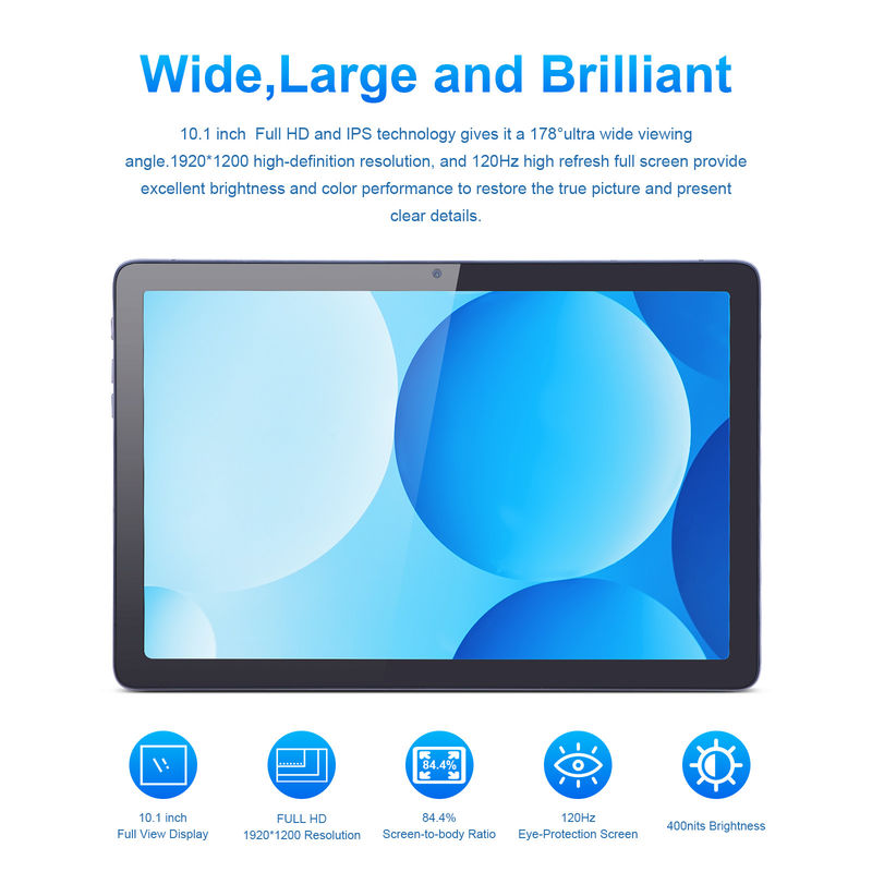 C Idea Máy tính bảng Android Với Máy ảnh kép 6000mAh Google chứng nhận 10.1 Inch Tablet P1200