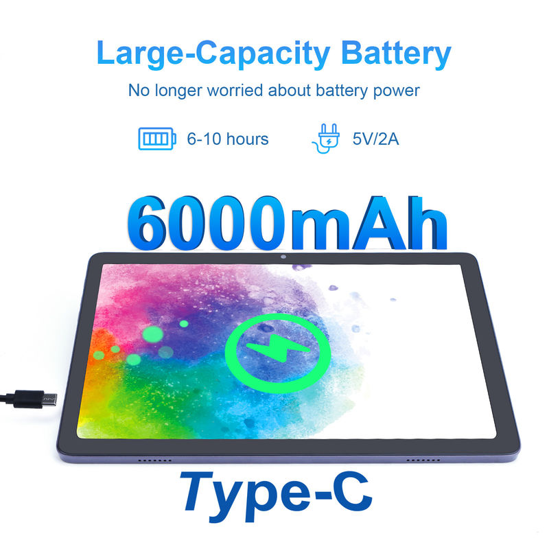 C Idea Máy tính bảng Android Với Máy ảnh kép 6000mAh Google chứng nhận 10.1 Inch Tablet P1200