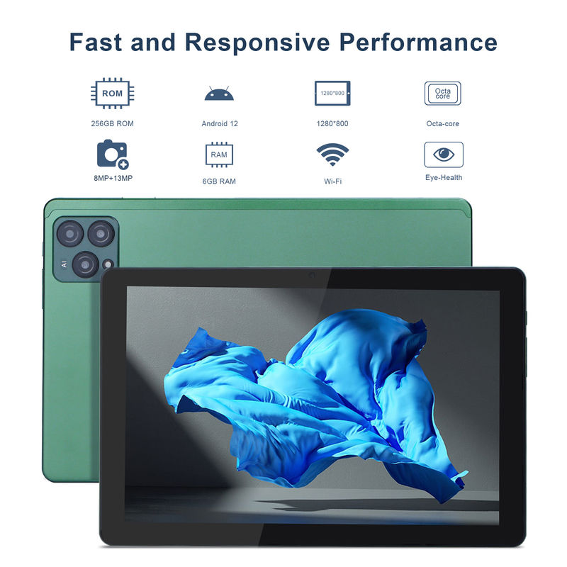 C ý tưởng 10 inch Android 12 Tablet 8GB RAM 256GB ROM Mô hình CM8000PLUS Xanh
