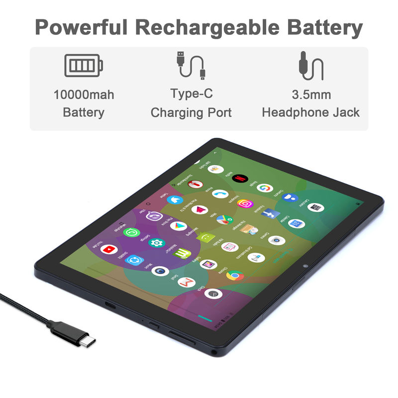 C ý tưởng 9.7 inch Android 12 Tablet 8GB RAM 512GB ROM Mô hình CM7800 Đen