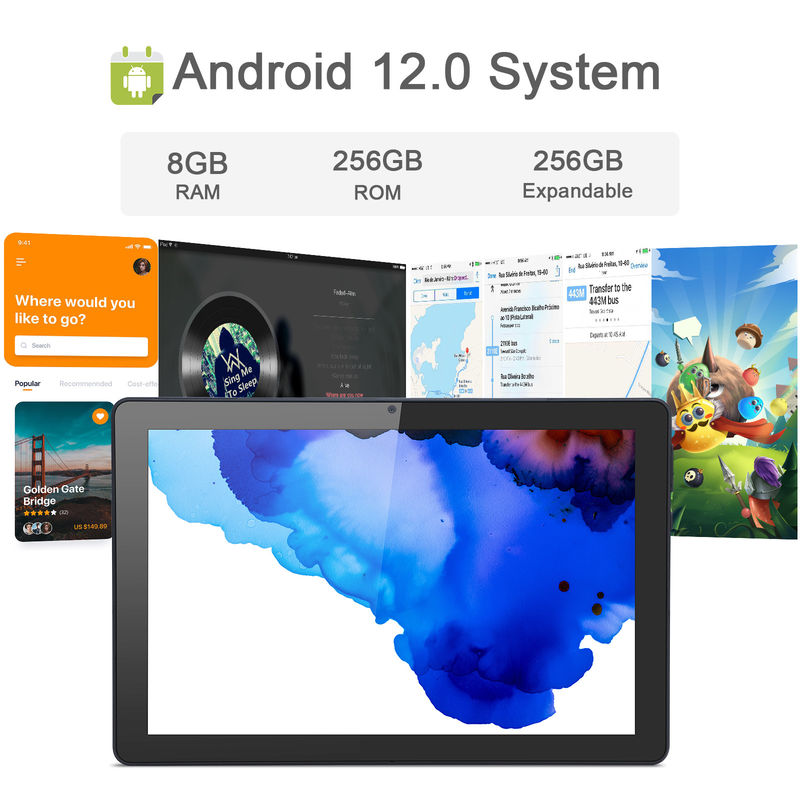 C ý tưởng 9.7 inch Android 12 Tablet 8GB RAM 512GB ROM Mô hình CM7800 Đen