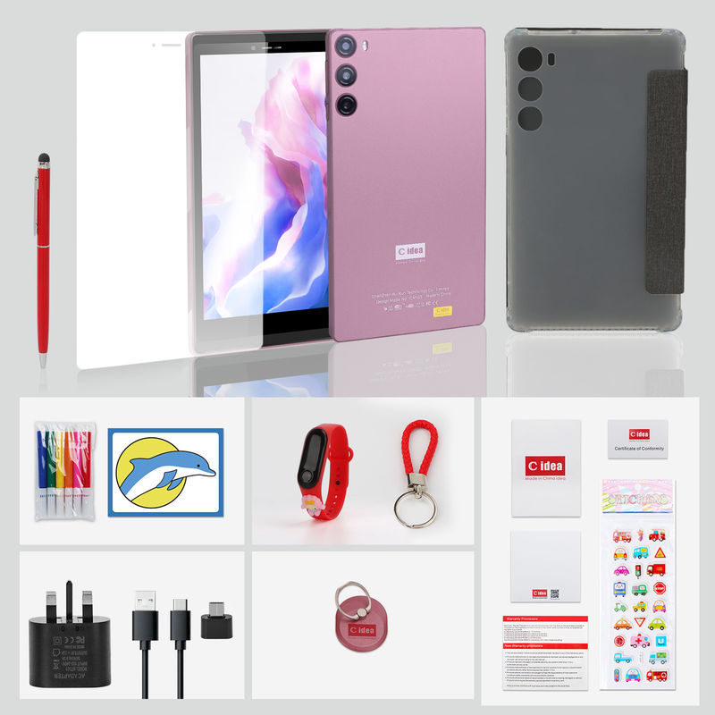 C Idea Android 12 Tablet 6GB RAM 128GB ROM Với SIM 7 Inch Tablet PC Cho Học sinh CM525 Hồng
