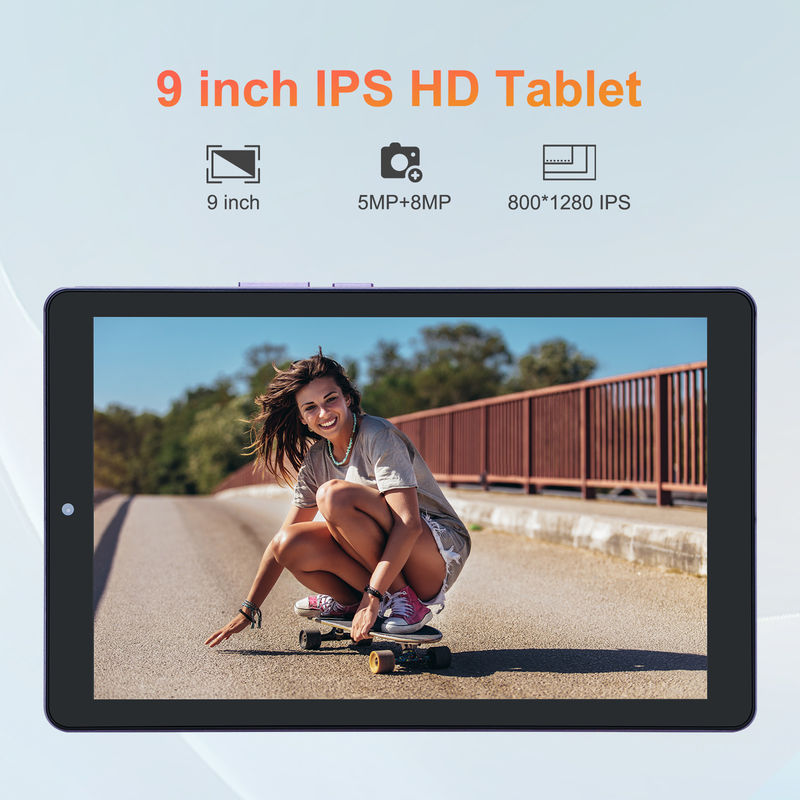 C ý tưởng 9 inch Android 12 Tablet 8GB RAM 512GB ROM 5MP + 8MP Máy tính bảng WIFI Camera kép với SIM CM915 (Vàng)