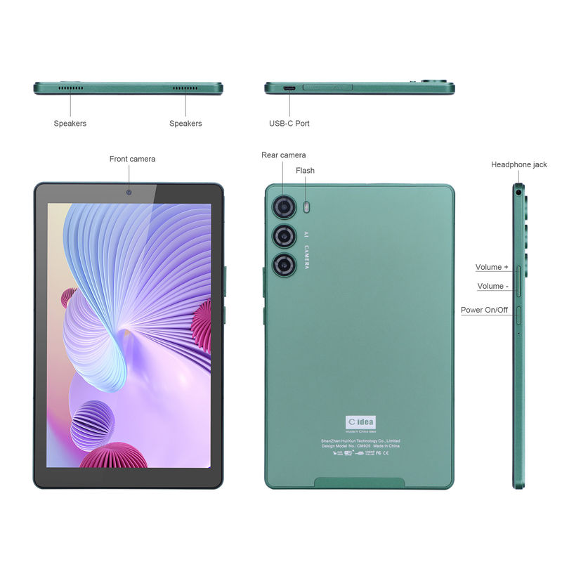 C ý tưởng 9 Inch Tablet PC WIFI 2.4G / 5G 800x1280 IPS Screen Android Tablet Điện thoại hỗ trợ cuộc gọi Với camera kép ((Xanh)