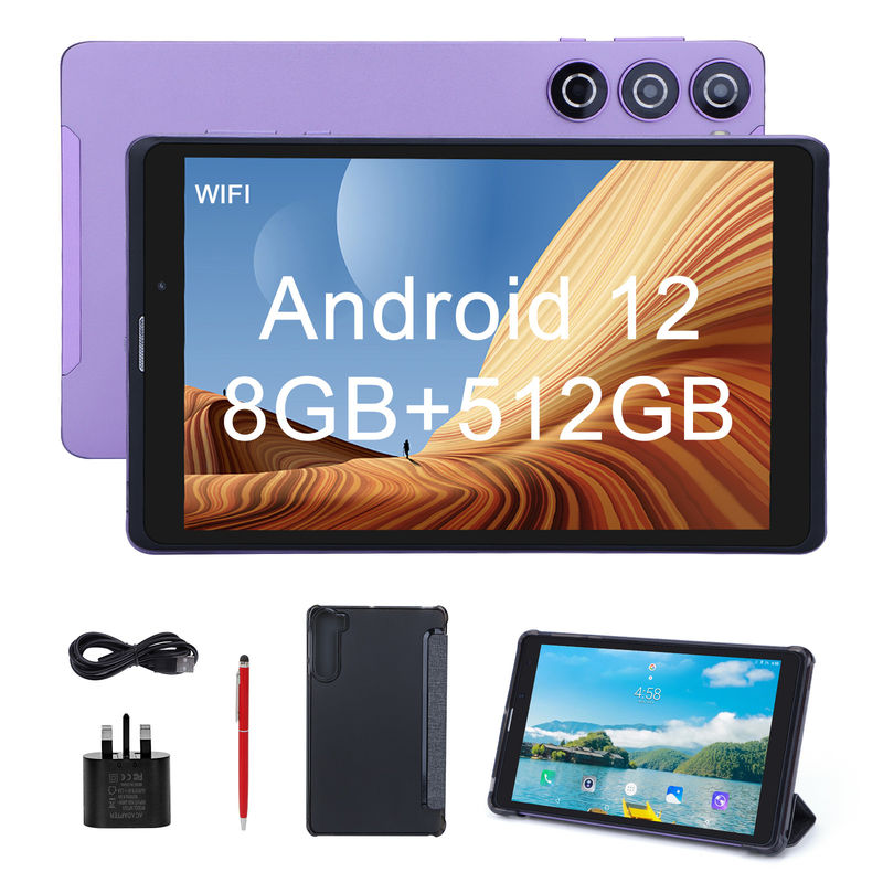 C ý tưởng Máy tính bảng Android 8 inch Nhà sản xuất với Android 12 Quad Core 8GB + 512GB Lưu trữ IPS HD Display CM835 ((bông)