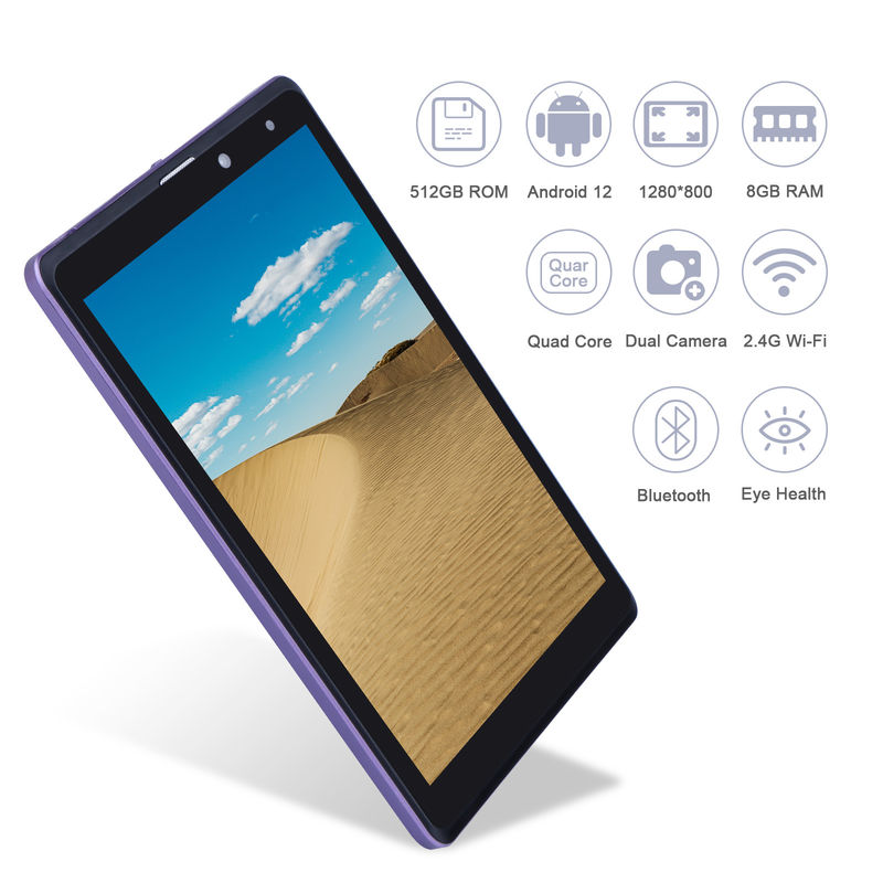 C ý tưởng Máy tính bảng Android 8 inch Nhà sản xuất với Android 12 Quad Core 8GB + 512GB Lưu trữ IPS HD Display CM835 ((bông)