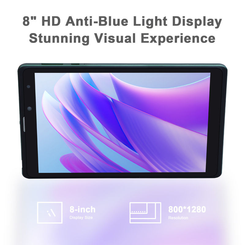C ý tưởng Máy tính bảng Android 8 inch Nhà sản xuất với Android 12 Quad Core 8GB + 512GB Lưu trữ IPS HD Display CM835 ((xanh)