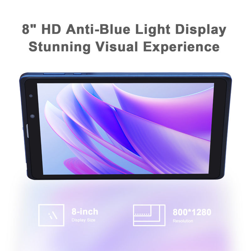 C ý tưởng Máy tính bảng Android 8 inch Nhà sản xuất với Android 12 Quad Core 8GB + 512GB Lưu trữ IPS HD Display CM835 ((xanh)