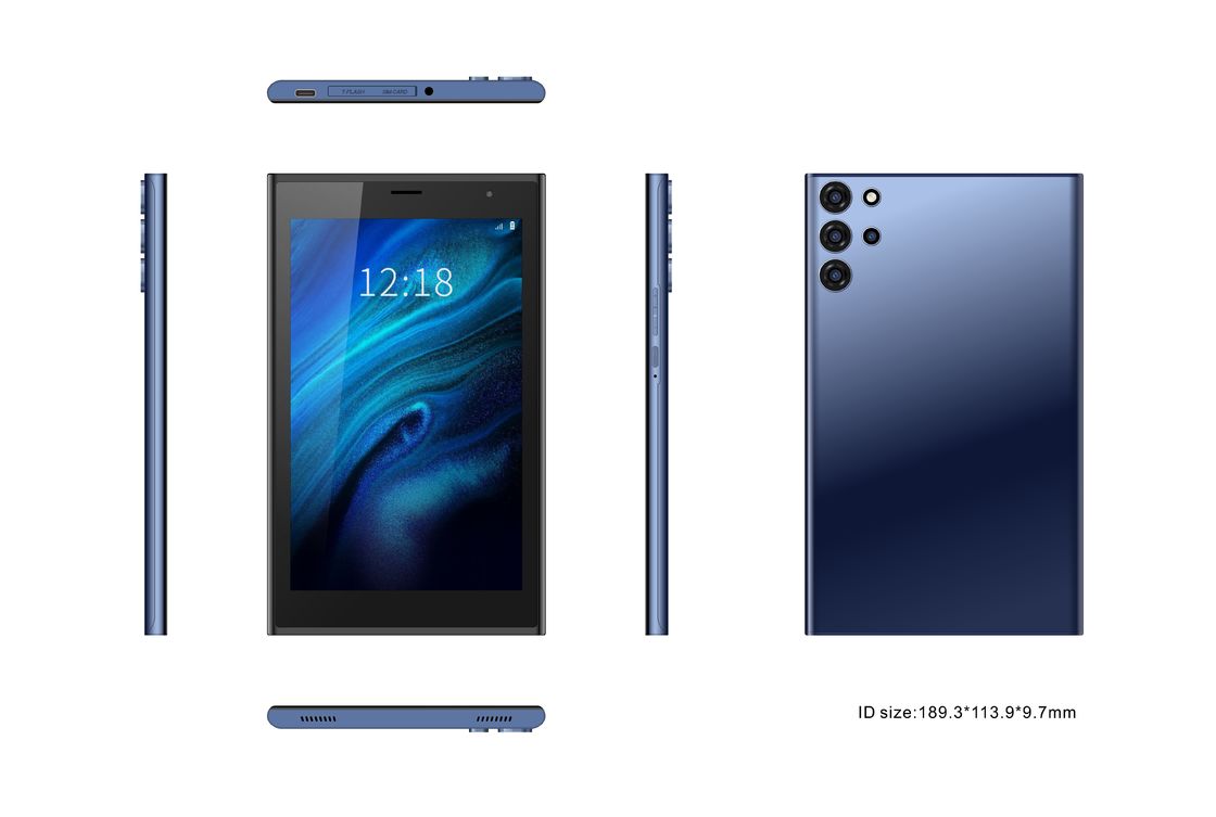 C ý tưởng Máy tính bảng thông minh 7 với vỏ 6GB + 128GB 512GB có thể mở rộng Bộ lưu trữ kép 5MP + 8MP Camera CM522 (Xanh)