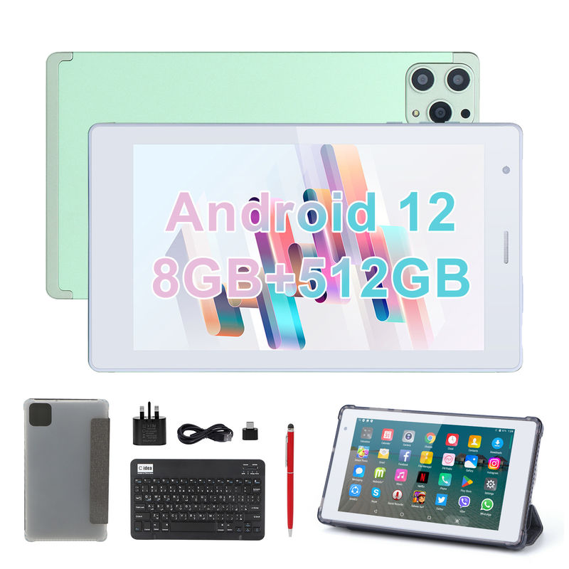 C ý tưởng 7 Inch Android Smart Tablet 8 + 512GB Quad Core WiFi Tablet màn hình cảm ứng HD CM513 ((Xanh)