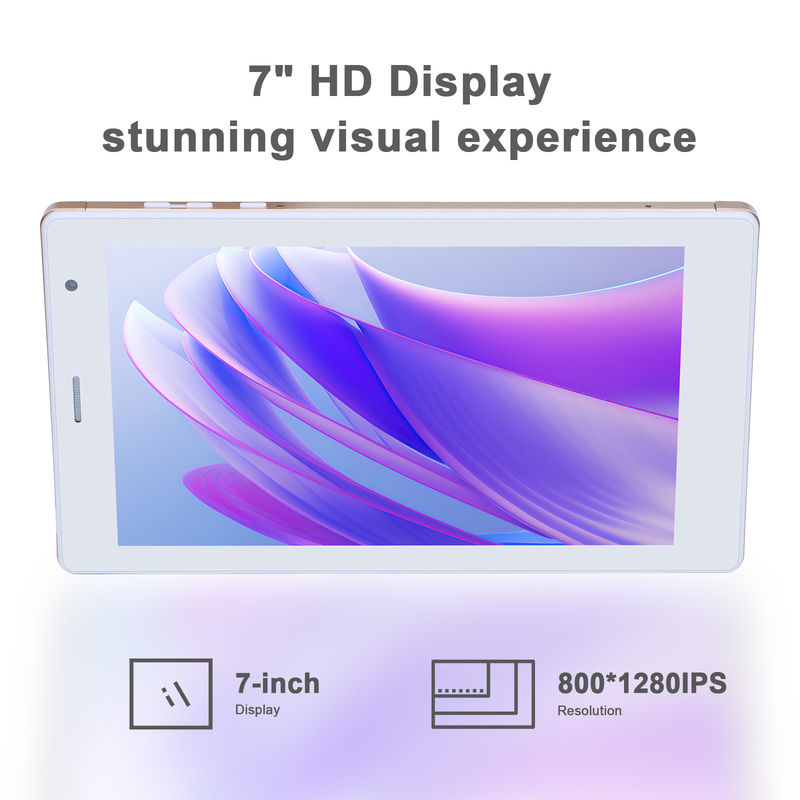 C ý tưởng 7 Inch Android Smart Tablet 8 + 512GB Quad Core WiFi Tablet màn hình cảm ứng HD CM513 ((Vàng)