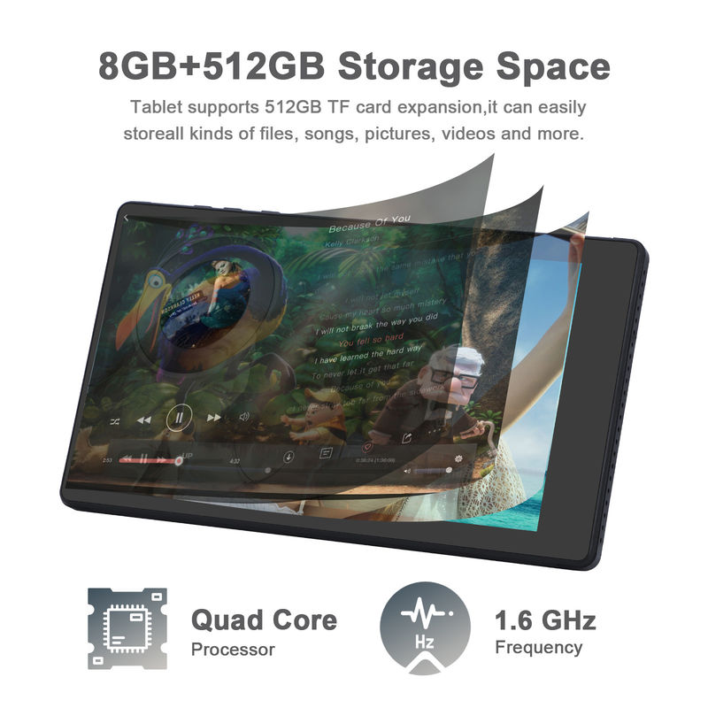 C ý tưởng 7 Inch Android Smart Tablet 8 + 512GB Quad Core WiFi Tablet màn hình cảm ứng HD CM513 ((Mắc)