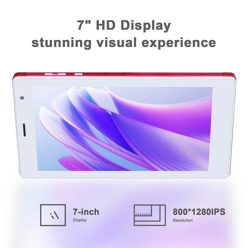 C ý tưởng 7 Inch Android Smart Tablet 8 + 512GB Quad Core WiFi Tablet màn hình cảm ứng HD CM513 ((Đỏ)