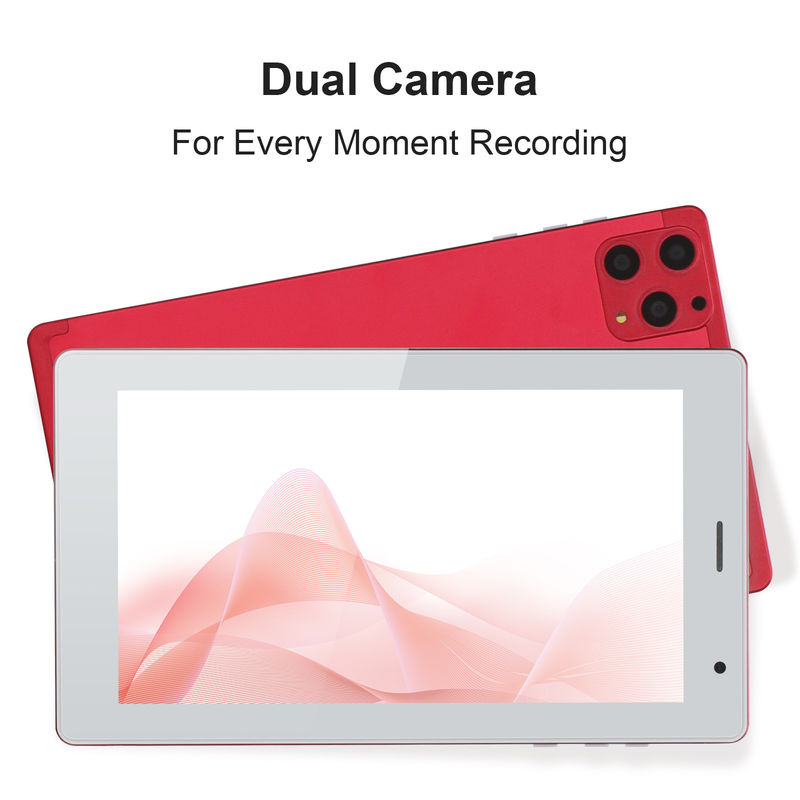 C ý tưởng 7 Inch Tablet PC 8GB RAM 512GB ROM Quad Core Processor Camera kép WiFi / BT cho thanh thiếu niên với vỏ CM513 (màu đỏ)