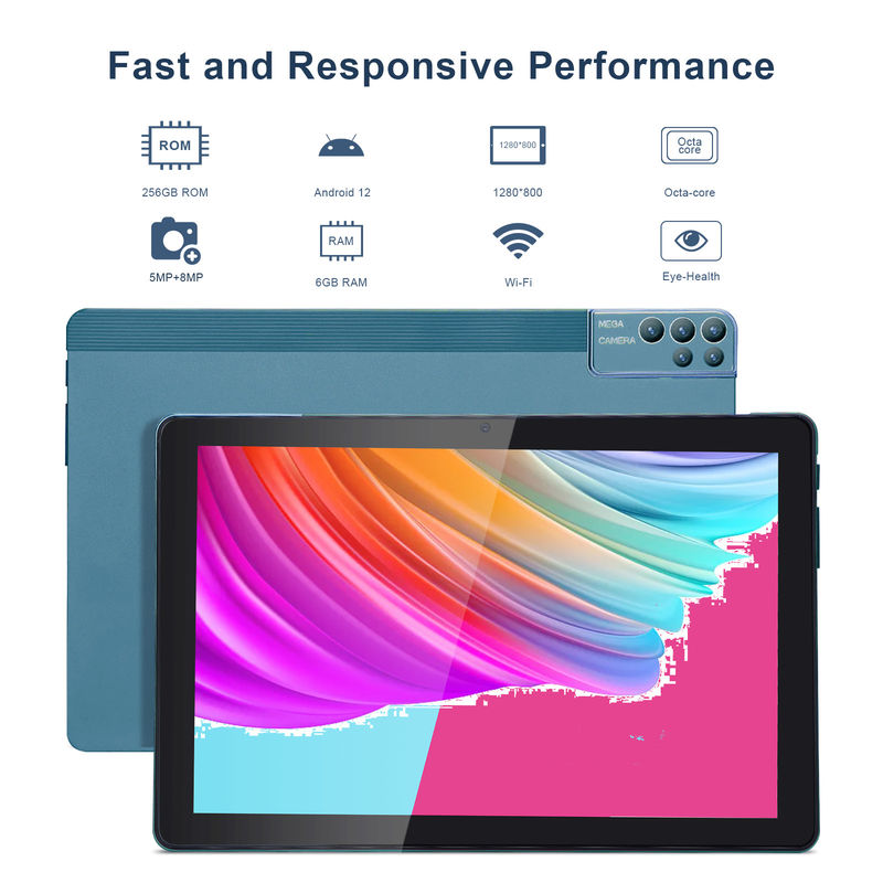 C ý tưởng 256ROM 10 Inch Tablet PC 2 Camera 5MP + 8MP Quad Core với Keyboards Case CM7000 Blue