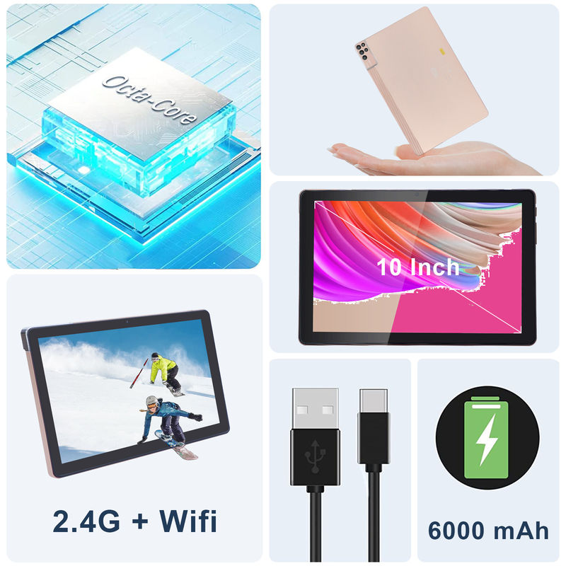 C Idea 10 Inch Tablet PC Android 12 Tablet 6GB RAM 256GB ROM 6000mAh Pin IPS HD màn hình cảm ứng CM7000PLUS