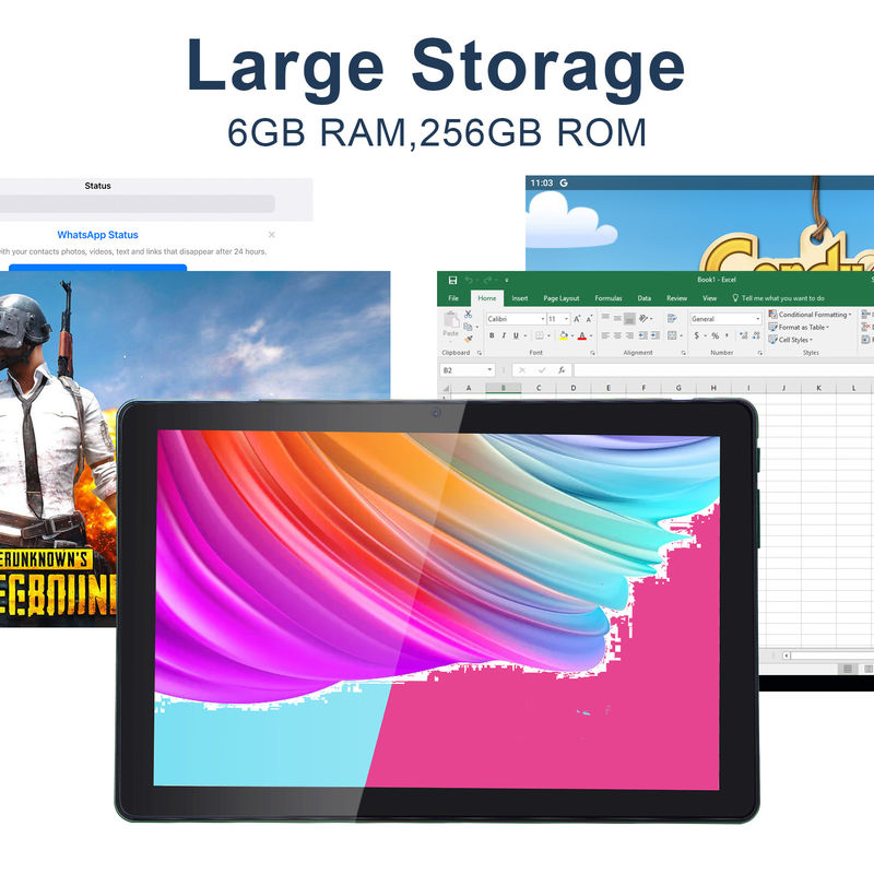 C ý tưởng 6 + 256GB 800x1280 IPS 10 Inch Tablet PC With Case Quad Core Dual 5MP + 8MP Camera HD IPS hiển thị CM7000