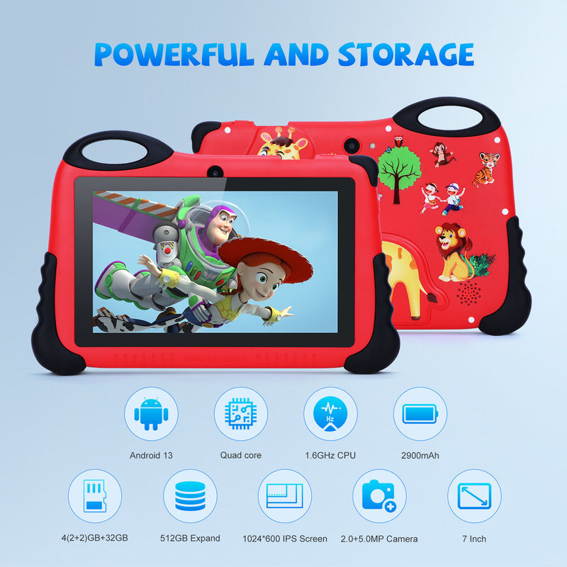 C Idea Android 13 Kids Tablet 4+32GB Tablet giáo dục cho sinh viên Camera kép CM92