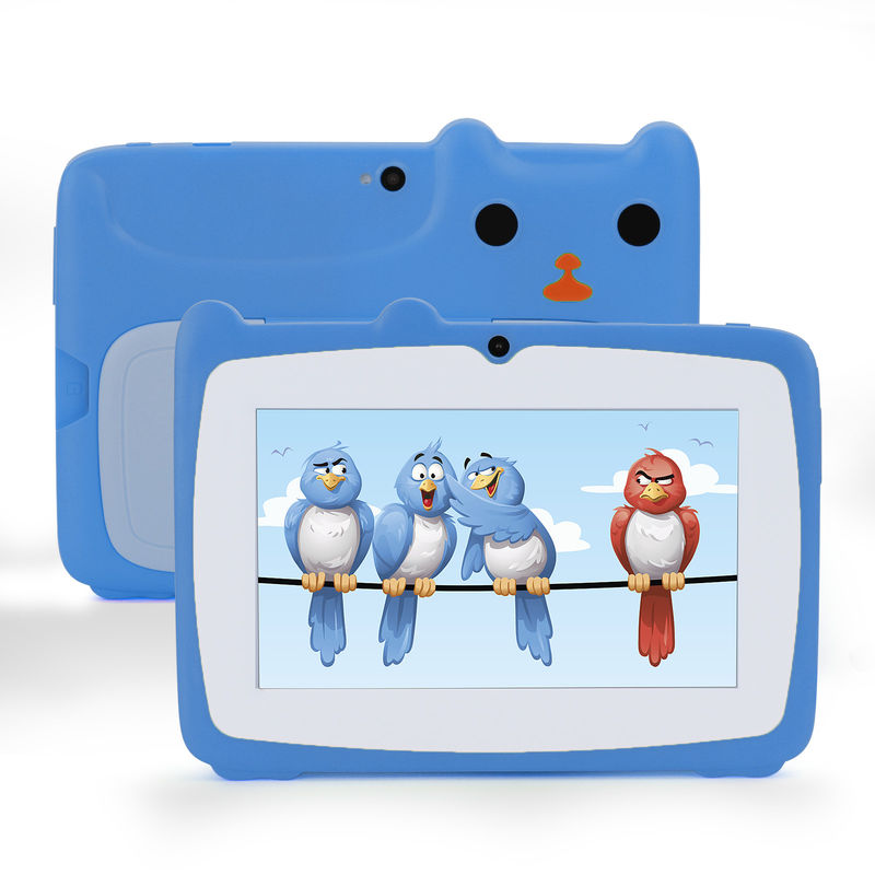 C ý tưởng Học bảng Kidspad 7 inch Với trường hợp thân thiện với trẻ em 4GB + 64GB Quad Core 600 X 1024 IPS CM80 Xanh