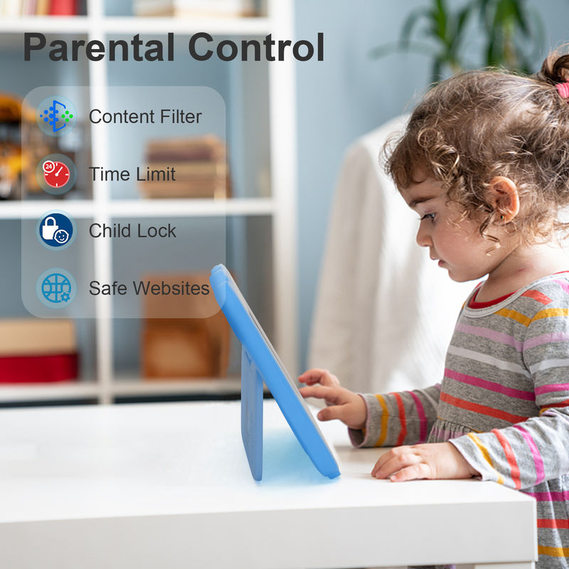 C ý tưởng Học bảng Kidspad 7 inch Với trường hợp thân thiện với trẻ em 4GB + 64GB Quad Core 600 X 1024 IPS CM80 Xanh