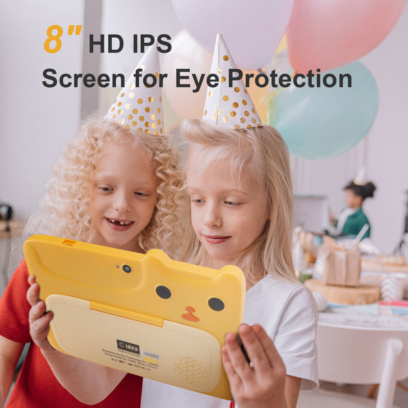 C ý tưởng 7 Inch Android Kids Learning Tablet 64GB + 32GB Bộ nhớ mở rộng HD Camera kép 2MP + 2MP CM80 Màu vàng