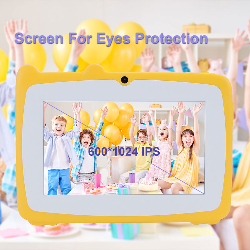 C ý tưởng 7 Inch Android Kids Learning Tablet 64GB + 32GB Bộ nhớ mở rộng HD Camera kép 2MP + 2MP CM80 Màu vàng