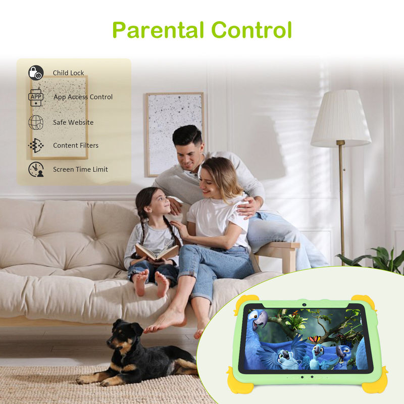 C ý tưởng 10,1 inch Kids Tablet PC With Case Eye Protection IPS HD Screen cho giáo dục học tập P1100