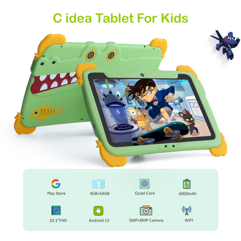 C ý tưởng 10,1 inch Kids Tablet PC With Case Eye Protection IPS HD Screen cho giáo dục học tập P1100