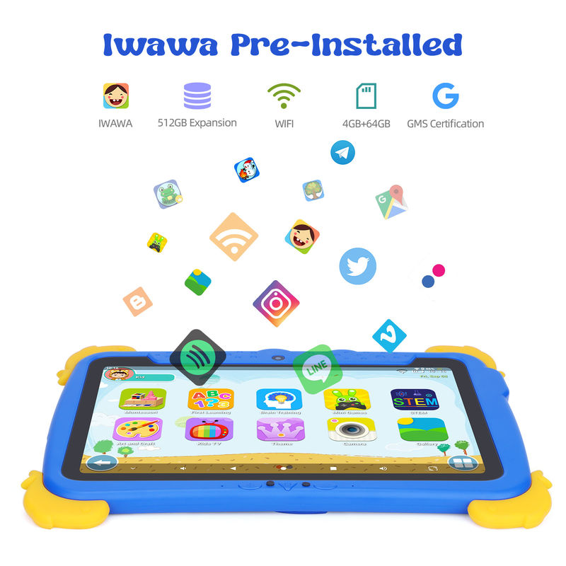 C ý tưởng Kids Tab 10.1inch Android 13 Tablet cho trẻ em 4GB RAM 64GB ROM Bảo vệ mắt màn hình cảm ứng cho trẻ em 3-8 tuổi