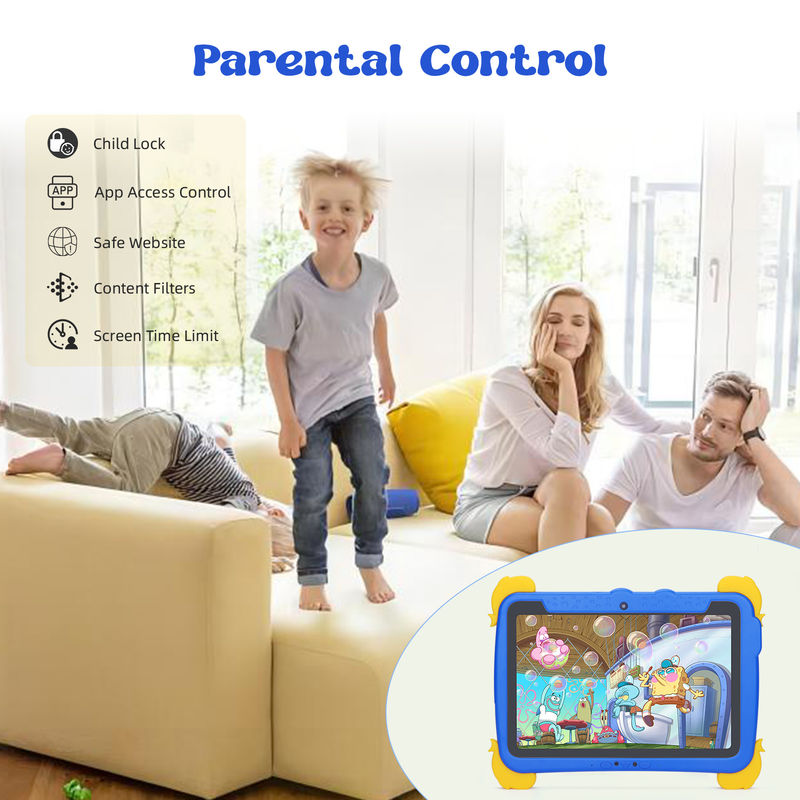 C ý tưởng Kids Tab 10.1inch Android 13 Tablet cho trẻ em 4GB RAM 64GB ROM Bảo vệ mắt màn hình cảm ứng cho trẻ em 3-8 tuổi