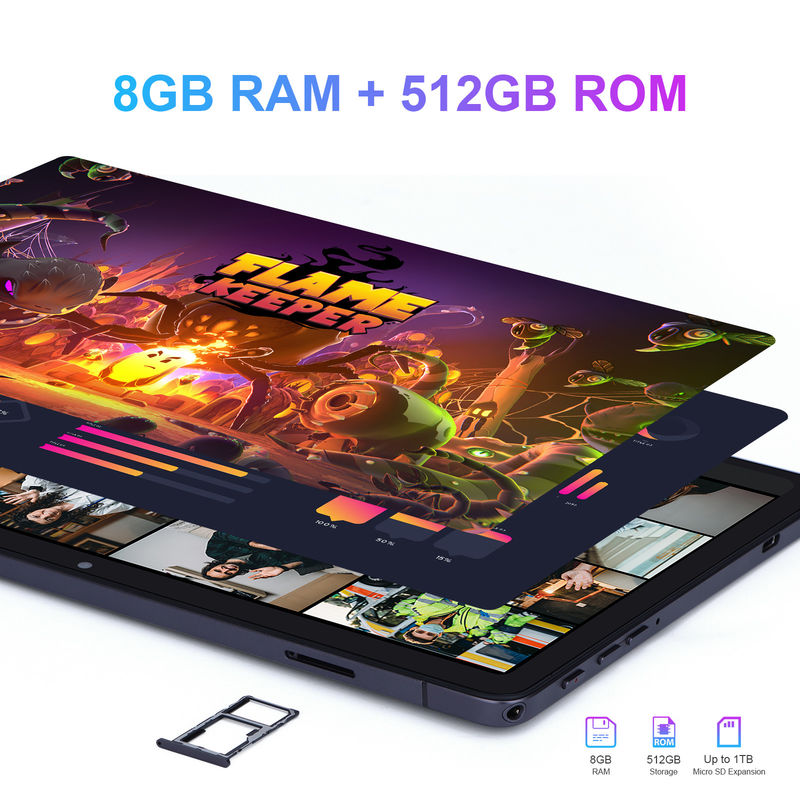 C ý tưởng Android Tablet 10,1 Inch Camera kép 8GB RAM 512GB WIFI 5G Tablet với chuột bàn phím Hỗ trợ SIM cho trường học
