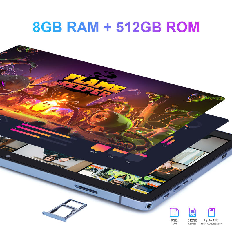 C ý tưởng Android Tablet 10.1 Inch màn hình lớn 8GB RAM 512GB WIFI 5G Tablet với bàn phím chuột hỗ trợ SIM cho sinh viên