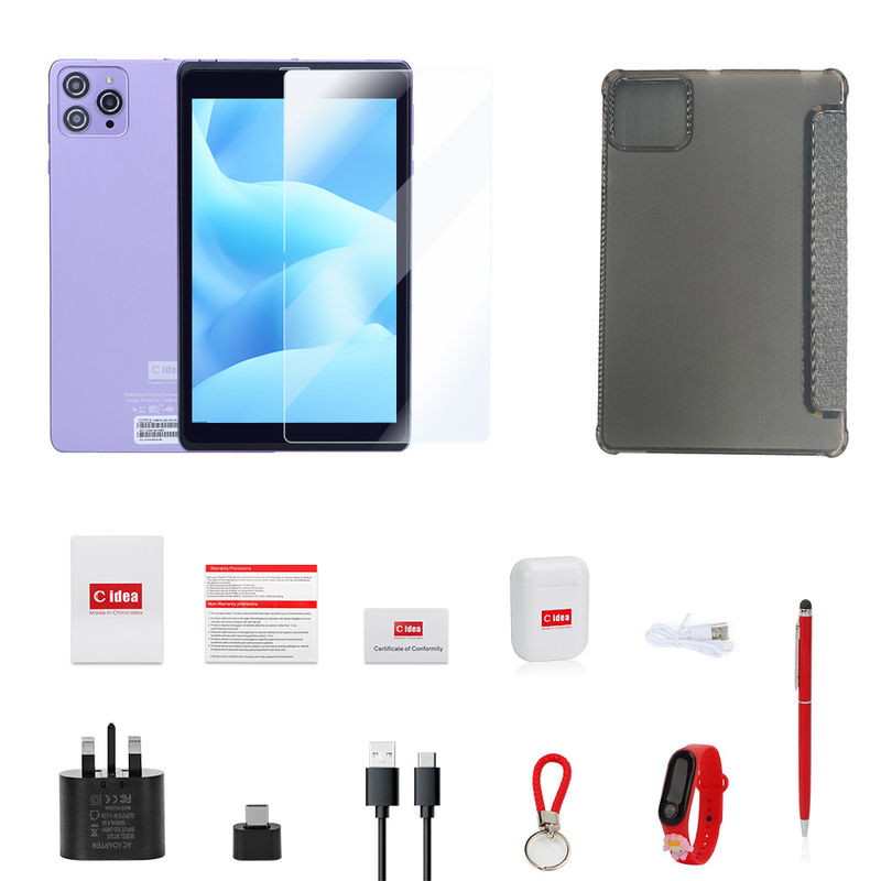 C Idea Portable 8 In Android Tablet PC 8GB RAM 512 GB Android 12 Tablet IPS HD Hiển thị Quad Core CM818-Violet