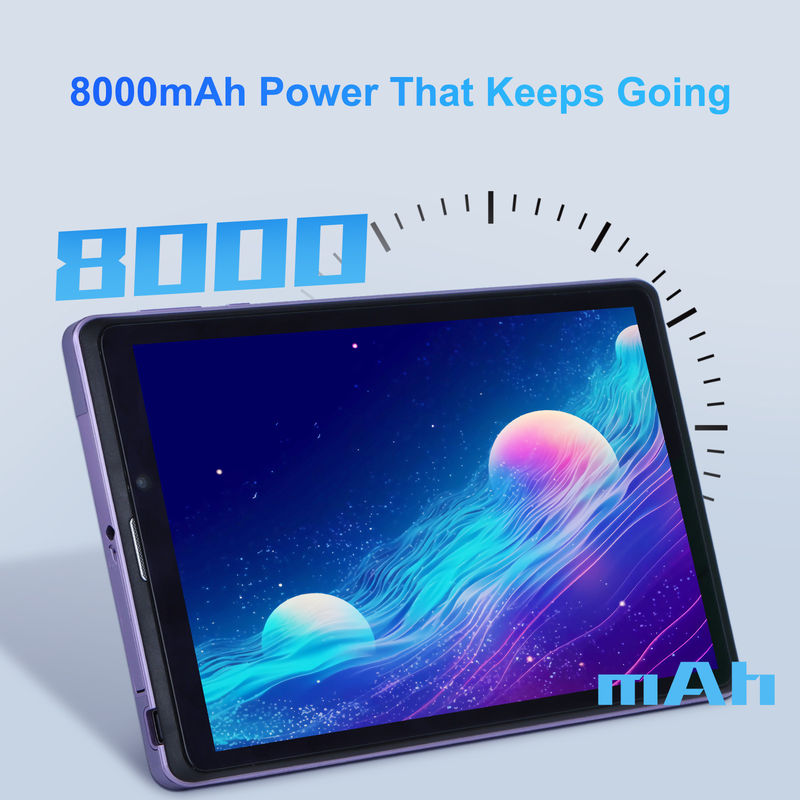 C Idea Portable 8 In Android Tablet PC 8GB RAM 512 GB Android 12 Tablet IPS HD Hiển thị Quad Core CM818-Violet