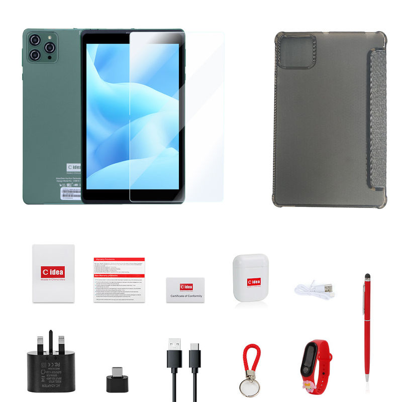C ý tưởng 8 Inch Android Tablet PC Với Android 12 OS Quad Core CPU 8GB RAM 512GB Lưu trữ IPS HD Display CM818-Xanh