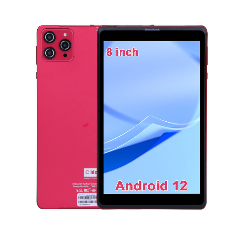 C ý tưởng 8 inch Android 12 Tablet 8GB RAM 512GB ROM 8000mAh Pin 5 + 8MP Camera cho sinh viên với SIM hỗ trợ CM818-màu đỏ