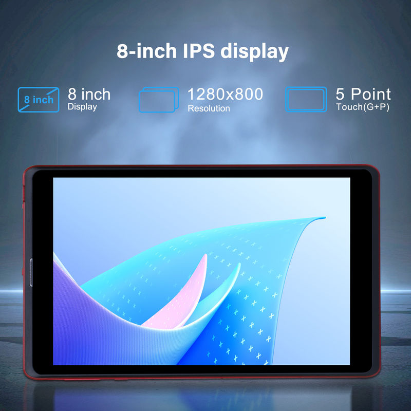 C ý tưởng 8 inch Android 12 Tablet 8GB RAM 512GB ROM 8000mAh Pin 5 + 8MP Camera cho sinh viên với SIM hỗ trợ CM818-màu đỏ