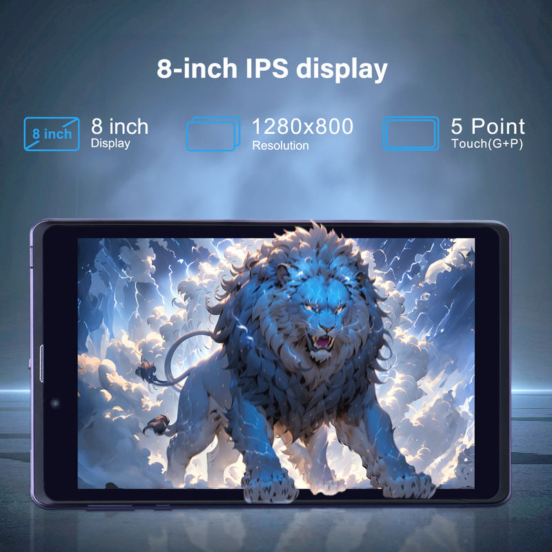 C Idea Portable 8 In Android Tablet PC 8GB RAM 512 GB Android 12 Tablet IPS HD Hiển thị Quad Core CM818-Violet