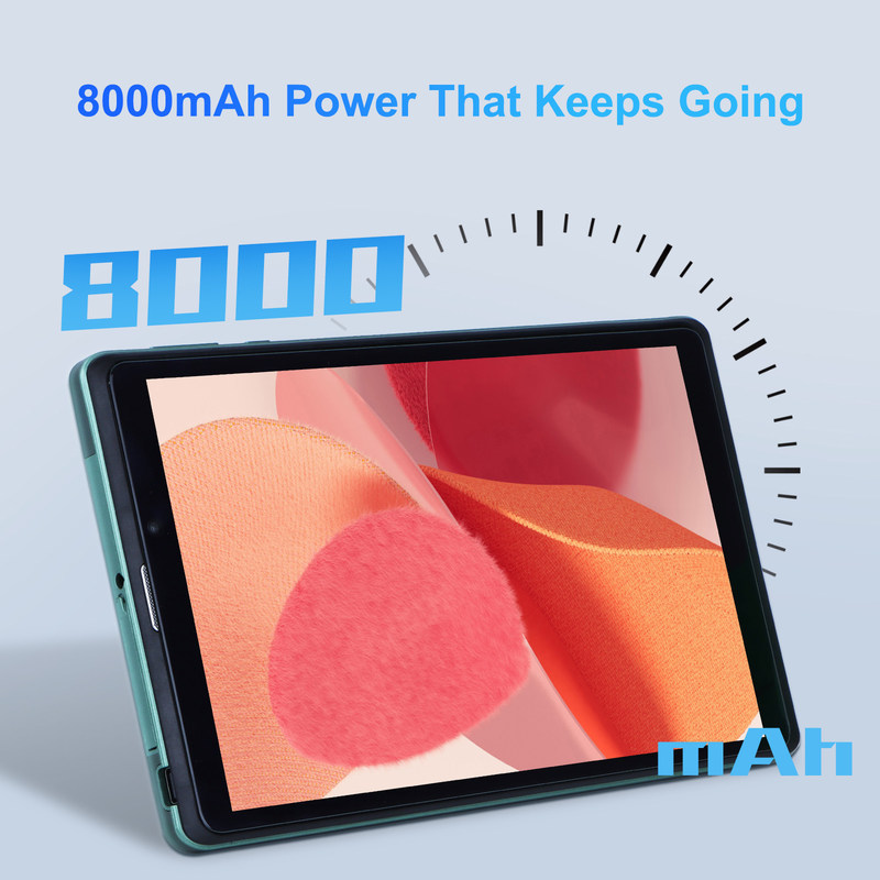 C ý tưởng Máy tính bảng Android 8 inch di động Với Android 12 Quad Core CPU 8GB RAM 512GB Lưu trữ IPS HD Display CM818-Xanh
