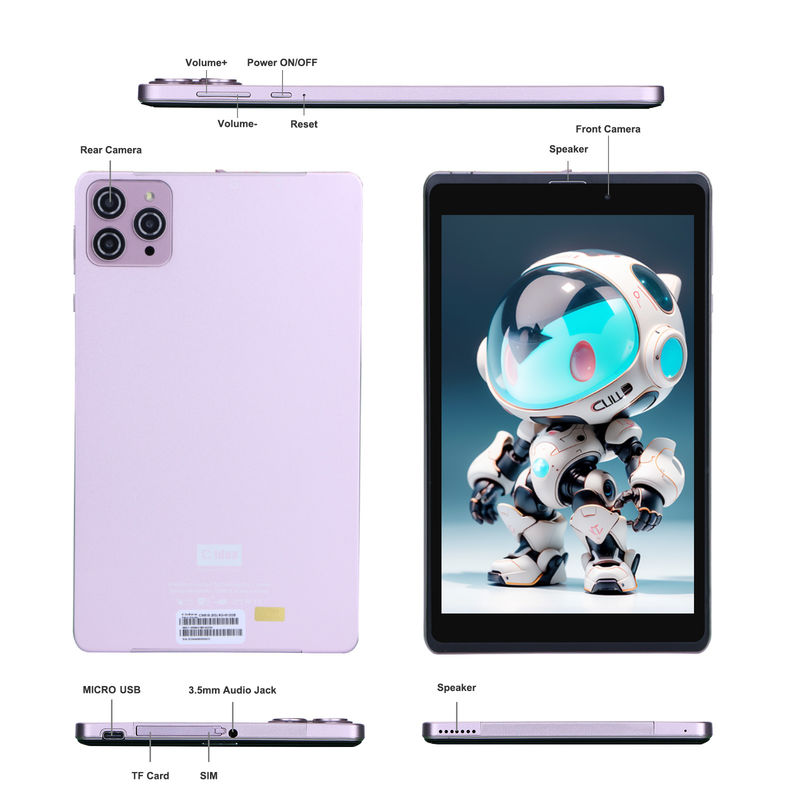 C Idea 8 Inch Android 12 Tablet 8000mAh Pin 5MP + 8MP Camera 8GB RAM 512GB ROM Cho giáo dục Học tập CM818-hồng