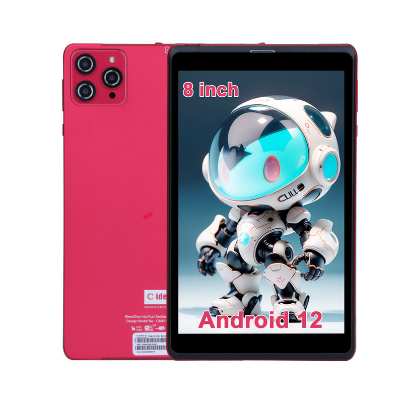 C ý tưởng 8 inch Android 12 Tablet 8GB RAM 512GB ROM 8000mAh Pin 5 + 8MP Camera cho thanh thiếu niên với hỗ trợ SIM CM818-đỏ